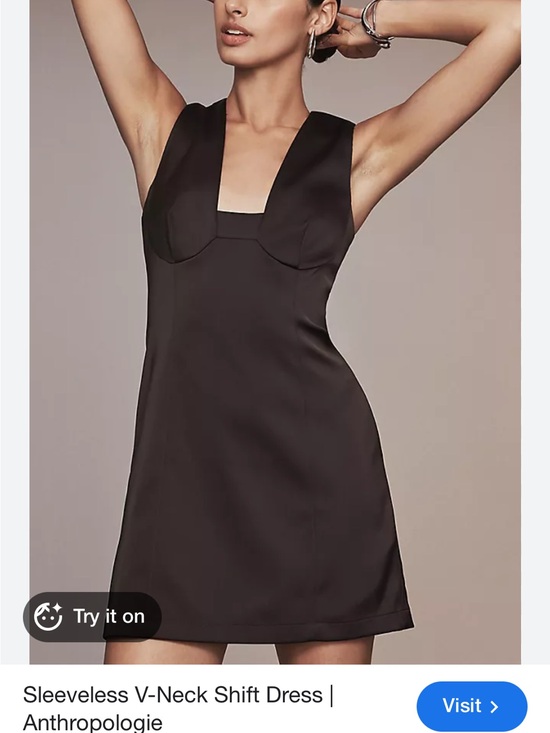 Anthropologie Dresses & Skirts - Anthropologie Black Sleeveless V-Neck Shift Dress